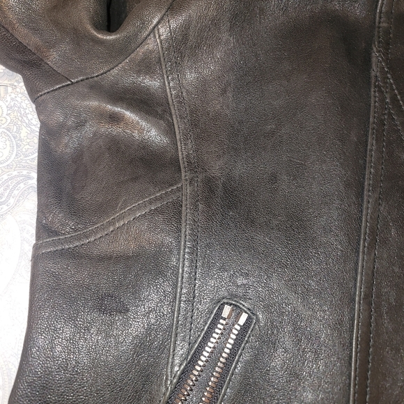 Andrew Marc black leather jacket, size Medium - Picture 10 of 11